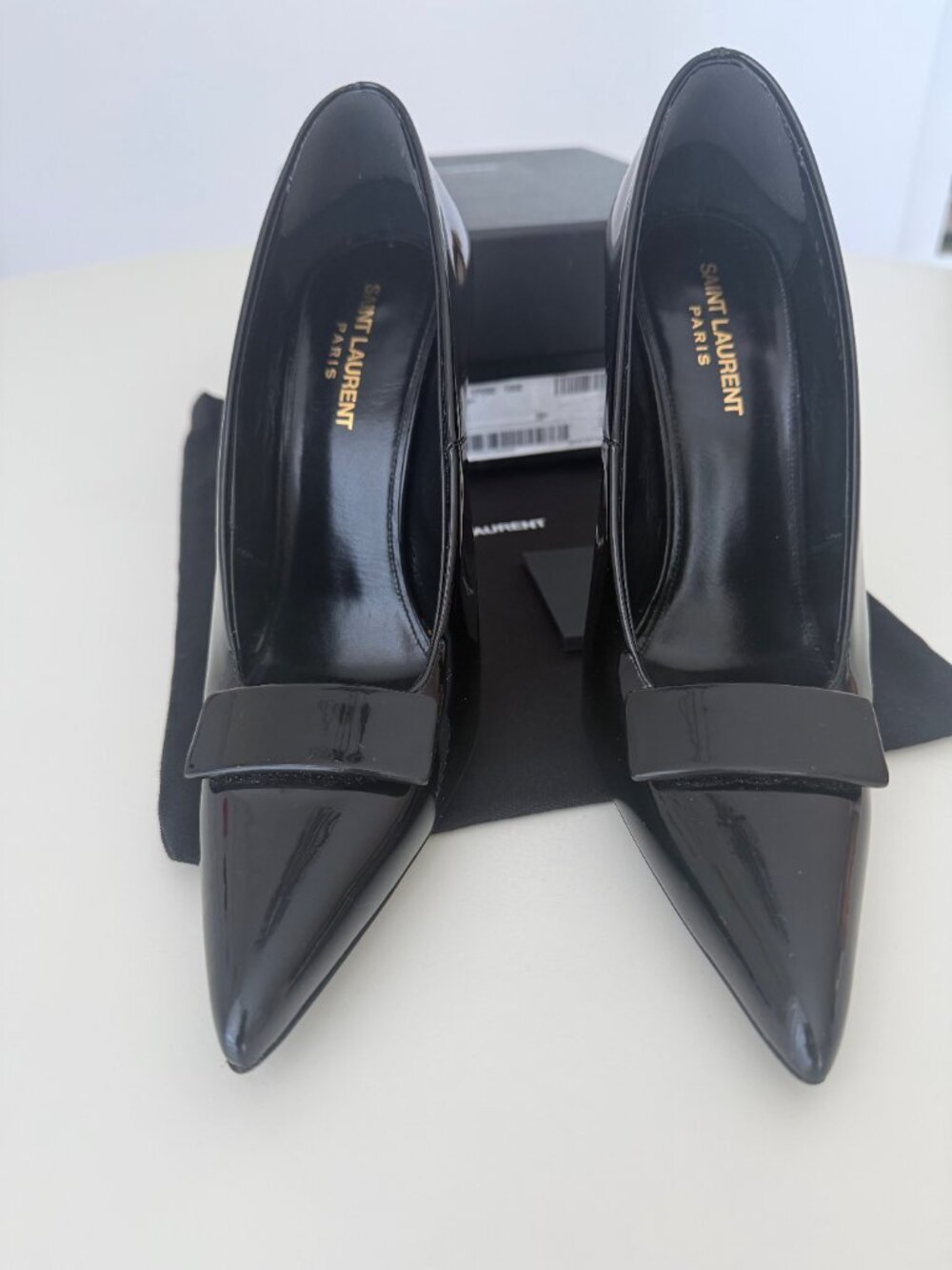 SAINT LAURENT Kayla 110 Heels in Black Patent Leather — Size 39.5 / US 9 - Picture 3 of 12